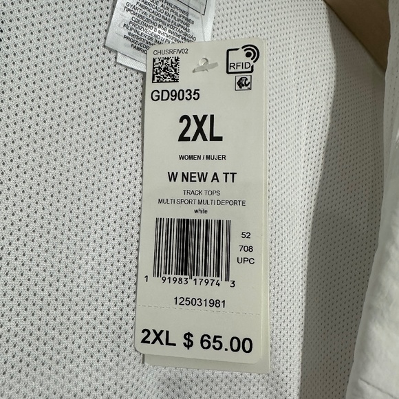 ADIDAS || Women's windbreaker track jacket size 2xl - Picture 10 of 12